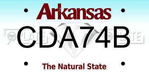 CDA74B Arkansas License Plate