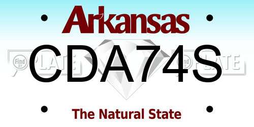 CDA74S Arkansas License Plate