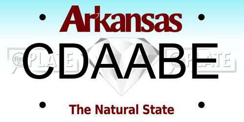 CDAABE Arkansas License Plate