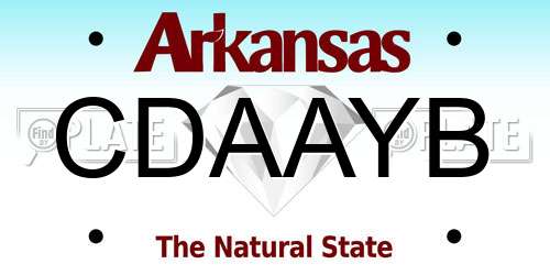 CDAAYB Arkansas License Plate