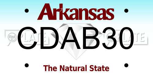 CDAB30 Arkansas License Plate