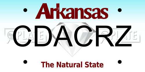 CDACRZ Arkansas License Plate