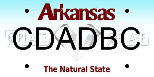 CDADBC Arkansas License Plate