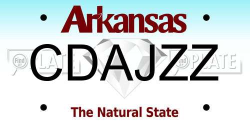 CDAJZZ Arkansas License Plate