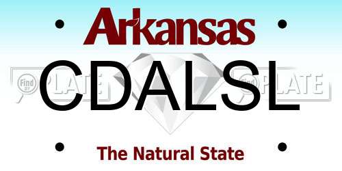 CDALSL Arkansas License Plate