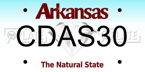 CDAS30 Arkansas License Plate
