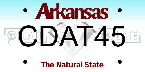 CDAT45 Arkansas License Plate