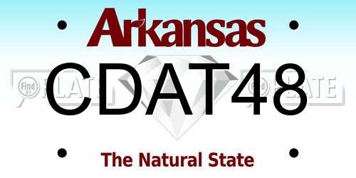CDAT48 Arkansas License Plate