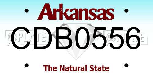 CDB0556 Arkansas License Plate