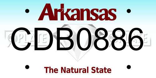 CDB0886 Arkansas License Plate