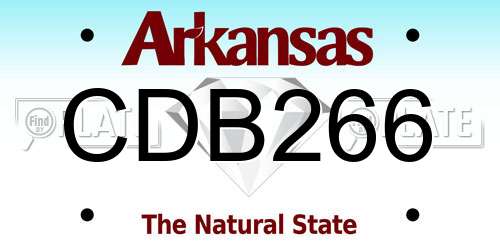 CDB266 Arkansas License Plate