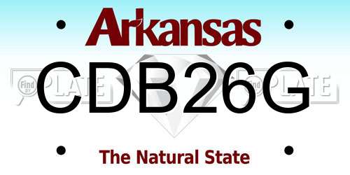 CDB26G Arkansas License Plate