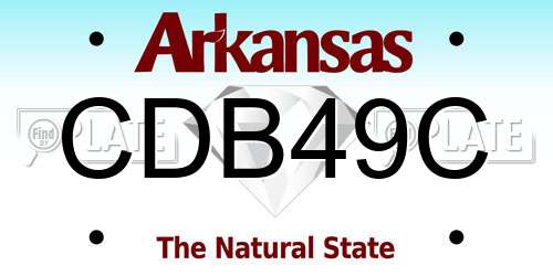 CDB49C Arkansas License Plate