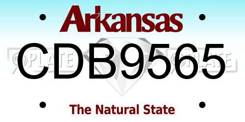 CDB9565 Arkansas License Plate