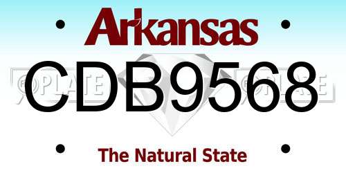CDB9568 Arkansas License Plate