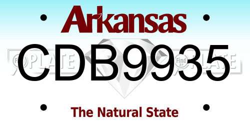 CDB9935 Arkansas License Plate