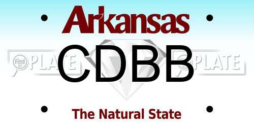 CDBB Arkansas License Plate