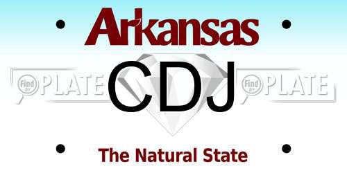 CDJ Arkansas License Plate