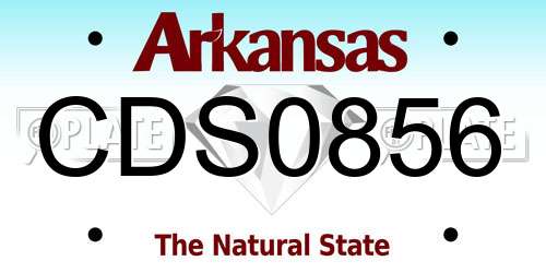 CDS0856 Arkansas License Plate