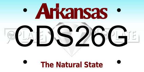 CDS26G Arkansas License Plate