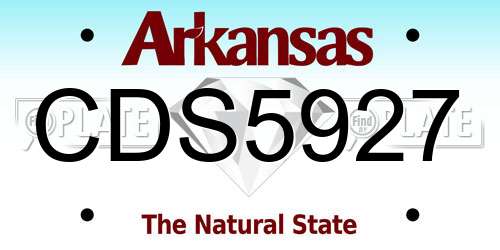 CDS5927 Arkansas License Plate