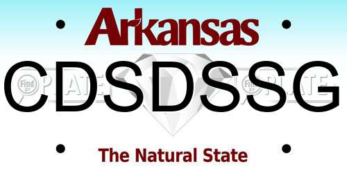 CDSDSSG Arkansas License Plate