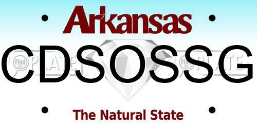 CDSOSSG Arkansas License Plate