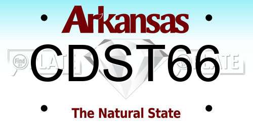 CDST66 Arkansas License Plate