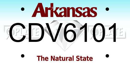 CDV6101 Arkansas License Plate