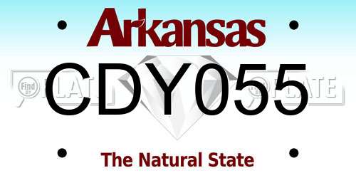 CDY055 Arkansas License Plate