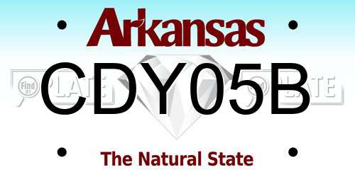 CDY05B Arkansas License Plate