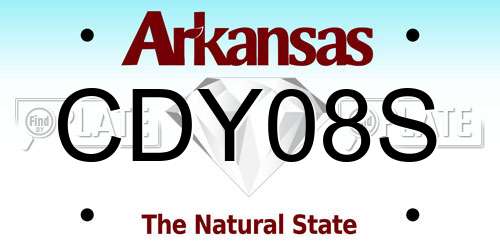 CDY08S Arkansas License Plate