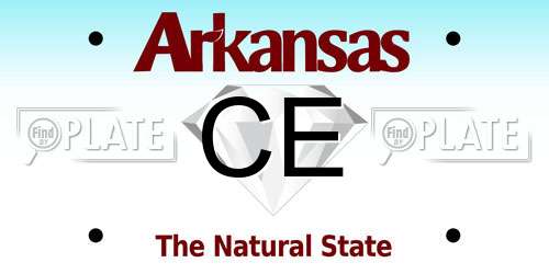 CE Arkansas License Plate