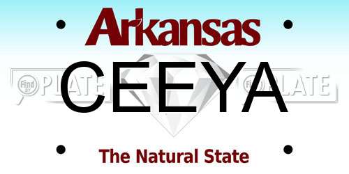 CEEYA Arkansas License Plate
