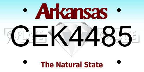 CEK4485 Arkansas License Plate