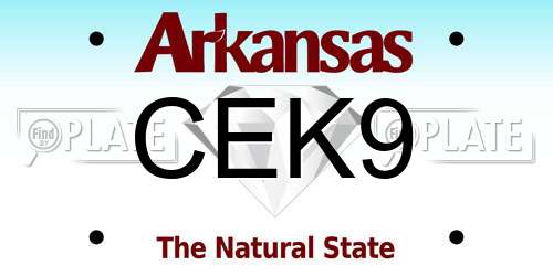 CEK9 Arkansas License Plate