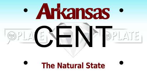 CENT Arkansas License Plate