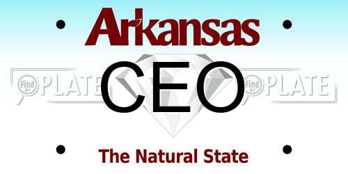 CEO Arkansas License Plate