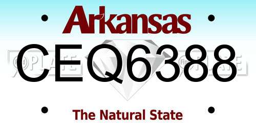 CEQ6388 Arkansas License Plate