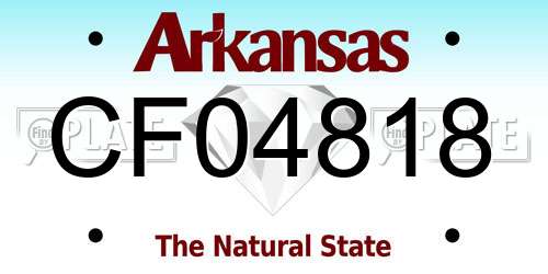 CF04818 Arkansas License Plate
