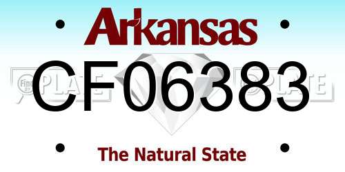 CF06383 Arkansas License Plate