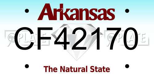 CF42170 Arkansas License Plate