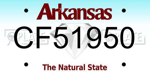 CF51950 Arkansas License Plate