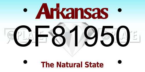 CF81950 Arkansas License Plate
