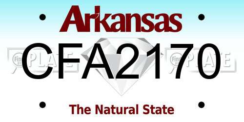 CFA2170 Arkansas License Plate