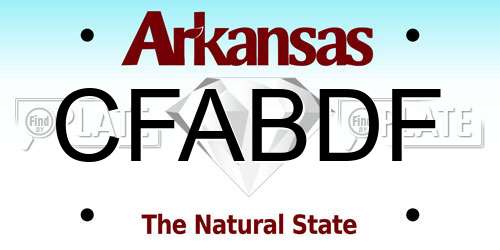 CFABDF Arkansas License Plate