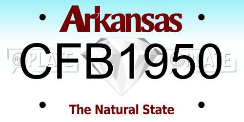 CFB1950 Arkansas License Plate