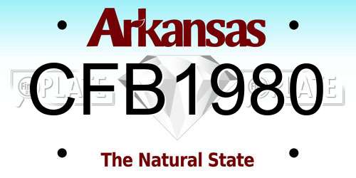 CFB1980 Arkansas License Plate