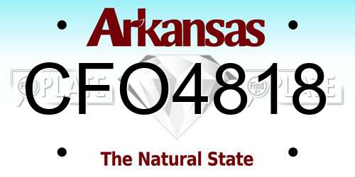 CFO4818 Arkansas License Plate