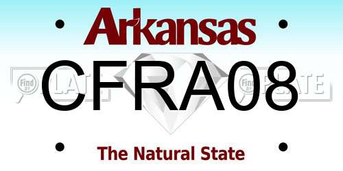 CFRA08 Arkansas License Plate